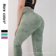 2021 High Tailleed Workout Fitnessstudio Leggings Camo Nahtloses Leggings Design für Frauensportarten